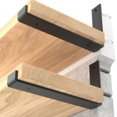 LEOPO 8-inch shelf bracket front view shows sturdy support for DIY shelves