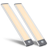 LEPOTEC 30-LED motion sensor cabinet light provides even illumination on shelves