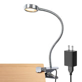 LEPOWER clip-on light with clip-base for secure desk or headboard mounting