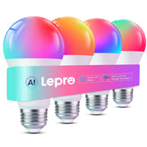 Lepro B2 AI lightbulbs front view showing 1100 lm brightness.