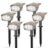 LEREKAM solar outdoor spotlight with 360-degree head for wide perimeter lighting.