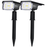 LEREKAM solar spot light on a tree, creating evening garden ambiance