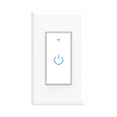 Lesim Smart Light Switch front view with a sleek glass panel elevating wall decor.