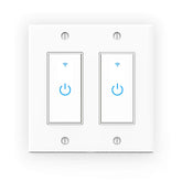 Lesim WiFi light switch 2-gang touch panel for quick on/off control