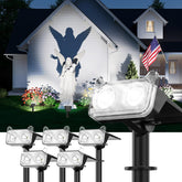 LETMY solar spotlights bright beam ideal for garden and pathway lighting