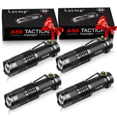 LETMY Tactical Flashlight delivers a bright beam for outdoor visibility.