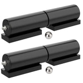 Letowe heavy-duty gate hinges 5-inch front view mostrando construcción de acero sólido para durabilidad