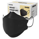 LEVENIS KN95 masks in a black 100-pack box for daily protection