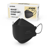 LEVENIS KN95 mask pack in black offering convenient daily coverage.
