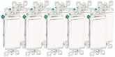 Leviton 56032W decor a rocker switch front view shows clean lines and wall-ready design.