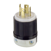 Leviton L14-30P locking plug front view for secure connections in demanding environments