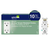 Leviton M02-T5825-Wmp white Decora outlet front with tamper-resistant design
