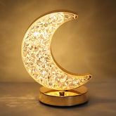 Lewondr Crescent Moon lamp base glows softly for serene bedside ambiance