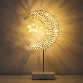 Lewondr decorative table lamp with Ramadan moon and star for cozy bedside lighting