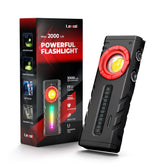 Lexall EDC flashlight top spotlight 2000 lumens for distant object detection
