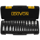 LEXIVON Master hex bit socket set in case for reliable torque on many projects