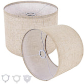 LEYINPEI beige drum shade top view, versatile fit for lamps