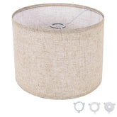 LEYINPEI beige drum lampshade top view showing balanced form for many lamps