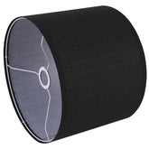 LEYINPEI black drum lamp shade front view for versatile lamp fit
