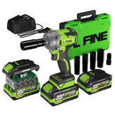 L FINE cordless impact wrench with half-inch drive delivering high torque in tight spots.