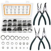 LFSEMINI 500pc snap ring set with four pliers for versatile repairs