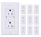 LGL 20A GFCI duplex outlet front view for home safety