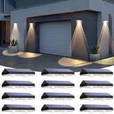 LIANGLOME solar fence light front view with adjustable color modes for outdoor ambiance