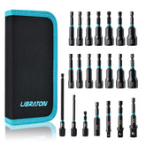 LIBRATON 21PCS magnetic nut driver set neatly stored in toolbox for quick access
