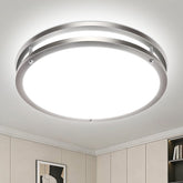 Libtit 13-inch flush mount light with brushed nickel finish for modern kitchens.
