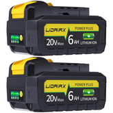 LIDAIAX 2-pack true capacity replacement battery for DW 20V Max tools