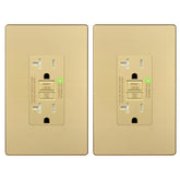 LIDER 20A GFCI outlet front view showing robust protection for high-load spaces.
