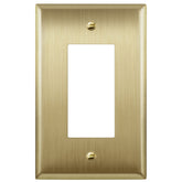 LIDER decorator switch wall plate in brushed brass for durable upgrade