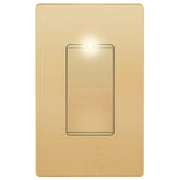 LIDER gold lighted decorator switch with locator for easy visibility in the dark
