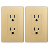 LIDER gold matte decorator outlet with interchangeable face cover for color-matched installations.
