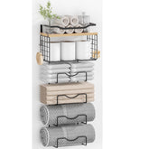 LIDTOP four-tier wall-mounted towel rack with shelves neatly organizes towels