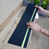 LifeGrip glow stripe on 6x32 anti-slip tape guides feet in low light