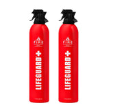 LIFEGUARD aerosol extinguisher in home setting for rapid fire control.