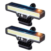 LIFENGSOLER 50LED clip-on solar light, front view for bright security lighting