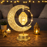 Lifnatty Ramadan Moon Lamp with 360° rotation enhances Iftar centerpiece.