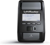 LiftMaster 880LM panel with interior temperature display and diagnostics for quick garage checks.