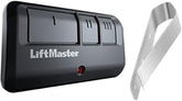 LiftMaster 893LM remote front view with three-button design for multi-door control.