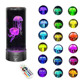 Lightahead large round jellyfish lamp with 18 LEDs for a calming, color-changing ambiance.