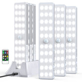 Lightbiz LED closet light with charge station showing convenient multi-device charging capability.