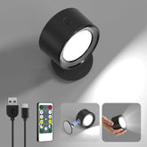 Lightbiz LED wall light with remote mounted on wall for easy control
