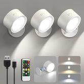 Lightbiz LED wall sconces with remote control for cordless bedside lighting