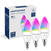 Lightinginside E12 smart bulbs pack emitting a cozy 60W-equivalent glow in living space