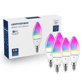 Lightinginside E12 smart bulb color changing to set mood lighting