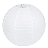 LIHAO 12-inch white round paper lanterns pack for elegant ceiling decor.