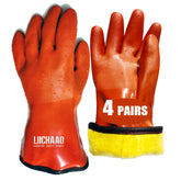 LIICHAAO insulated waterproof gloves shown in use for all-weather protection and warmth