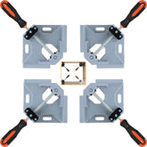 Likorlove 90-degree corner clamp demonstrates precise cabinet assembly with rotating jaw.